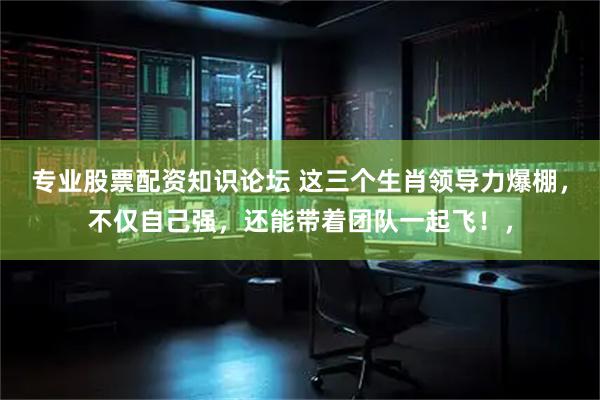 专业股票配资知识论坛 这三个生肖领导力爆棚，不仅自己强，还能带着团队一起飞！，