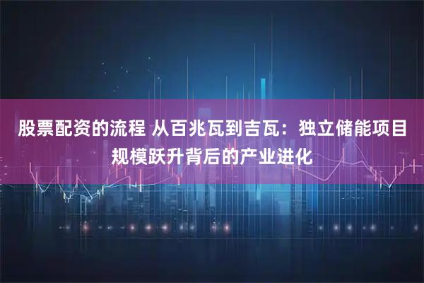 股票配资的流程 从百兆瓦到吉瓦：独立储能项目规模跃升背后的产业进化